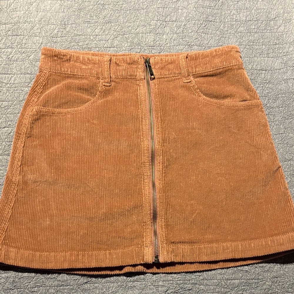 American Eagle Outfitters Corduroy Skirt in Brown